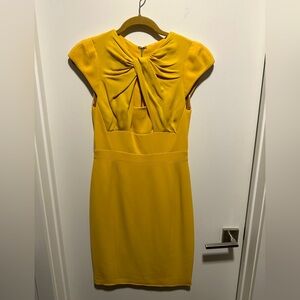 Elie Saab Yellow Fitted Cocktail Dress NWT, Wedding, Knee-Length, US 4, Italy